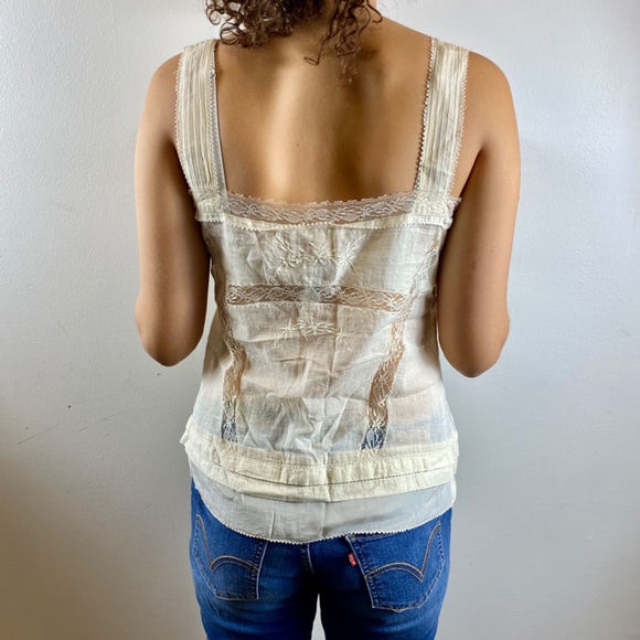 STEPHANIE VAILLE PARIS DELICATE BUTTON-UP CAMISOLE SZ S - Picture 7 of 12